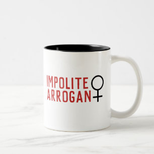 Taza Bicolor Símbolo femenino 2 de despolitizar a una mujer arr
