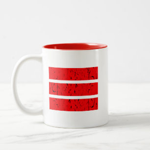 Taza Bicolor Símbolo genial de 3 líneas Uniformidad y armonía