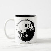 Símbolo religioso Yin yang oscuro