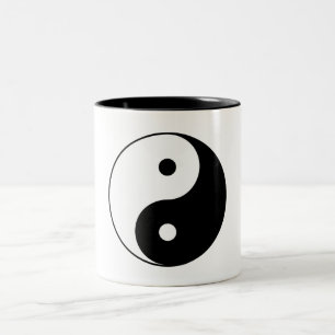 Taza Bicolor Símbolo Yin y Yang (taoísta chino Taijitu)