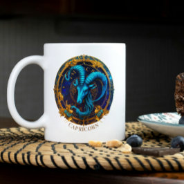 Taza Bicolor Símbolo zodiaco cabra de mar Fantasía celeste Capr