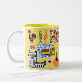 Taza Bicolor Símbolos de Lisboa