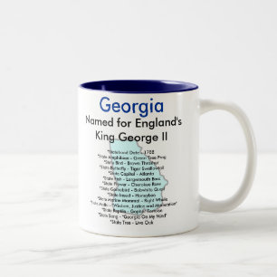 Taza Bicolor Símbolos y mapa de Georgia