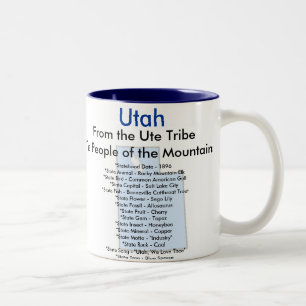 Taza Bicolor Símbolos y mapa de Utah