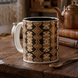 Taza Bicolor Simetría de diamante y óvalo chic