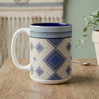 Taza Bicolor Simetría Índigo