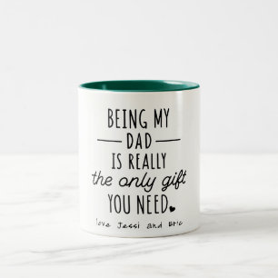 Taza Bicolor Simple Día De Padres Graciosos Siendo Mi Regalo De