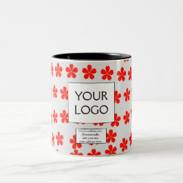 Taza Bicolor simple minimal agregue su logo/diseño aquí negocio