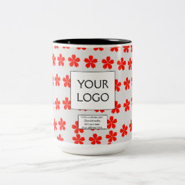 Taza Bicolor simple minimal agregue su logo/diseño aquí negocio