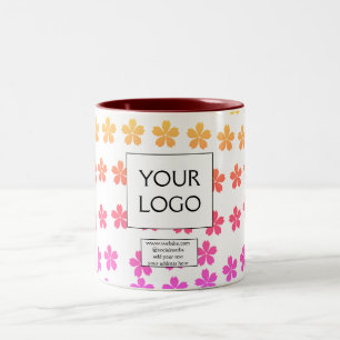 Taza Bicolor simple minimal agregue su logo/diseño aquí negocio