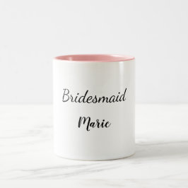 Taza Bicolor SIMPLE MINIMAL agregue su nombre personalizado de 
