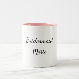 Taza Bicolor SIMPLE MINIMAL agregue su nombre personalizado de 