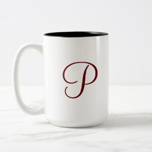 Taza Bicolor simple mínimo añadir el texto monograma foto cof