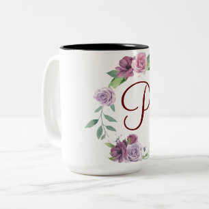 Taza Bicolor simple mínimo añadir el texto monograma foto cof