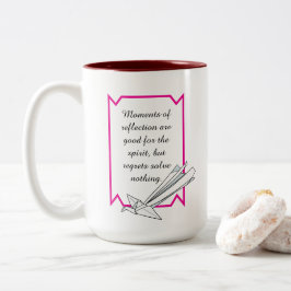 Taza Bicolor Simple Reflect but don’t Regret Inspirational Mug