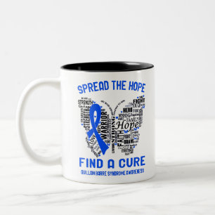 Taza Bicolor Síndrome de Guillain Barre Conciencia Mes Ribbon 