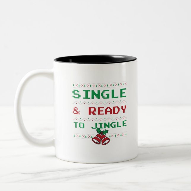 Taza Bicolor Single y Ready to Jingle (Izquierda)