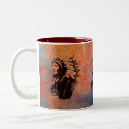 Taza Bicolor Sioux Chieftain Nativo Estadounidense Gige Mug
