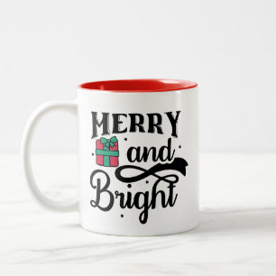 Taza Bicolor Sip en estilo con nuestros Navidades "Merry & Brig