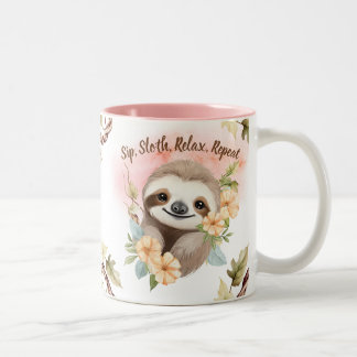 Taza Bicolor "Sip, Sloth, Relax, Repetir"