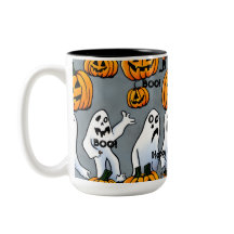 Sips fantasmales: Fantasma y calabaza de Halloween