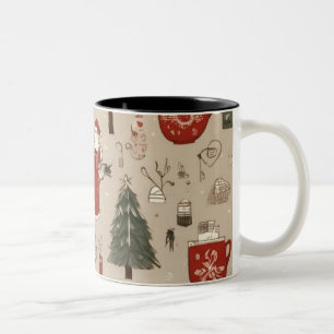 Taza Bicolor Sips jolly: Navidades Coffee Mug