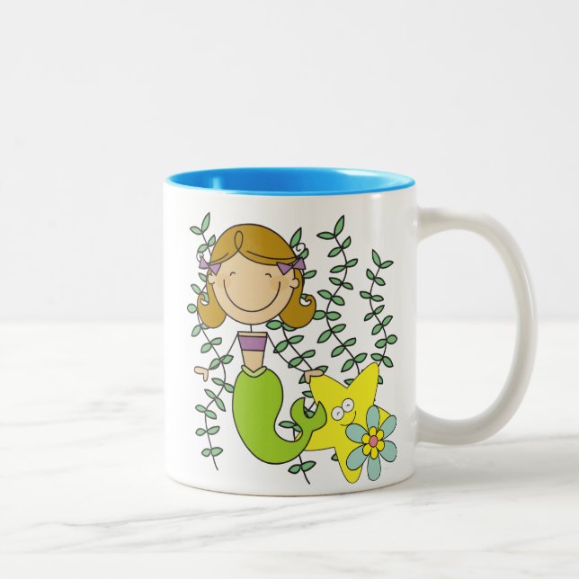 Taza Bicolor Sirenita haitiana marrón (Derecha)