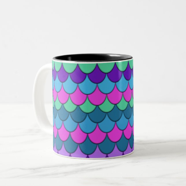 Taza Bicolor Sirenita multicolor (Anverso izquierdo)