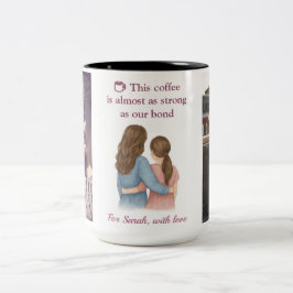 Taza Bicolor Sisters Forever – Custom Photo Collage Gift 