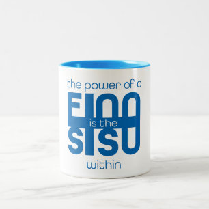 Taza Bicolor Sisu finlandés Coffee Mug