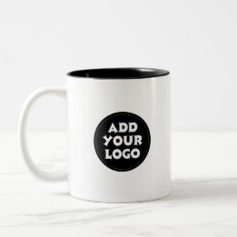 Taza Bicolor Sitio web de código QR de logotipo empresarial per