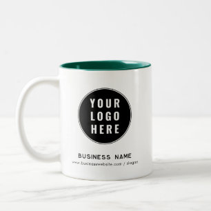 Taza Bicolor Sitio web de logotipo de negocio moderno personali