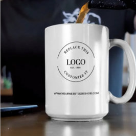 Taza Bicolor Sitio web del logotipo promocional de la empresa p