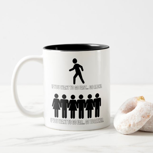 Taza Bicolor SKILLHAUSE - AYUNE o LEJOS (Con donut)