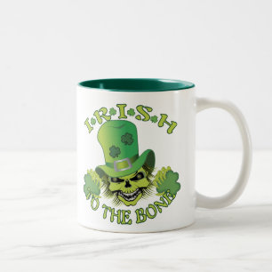 Taza Bicolor Skull irlandés