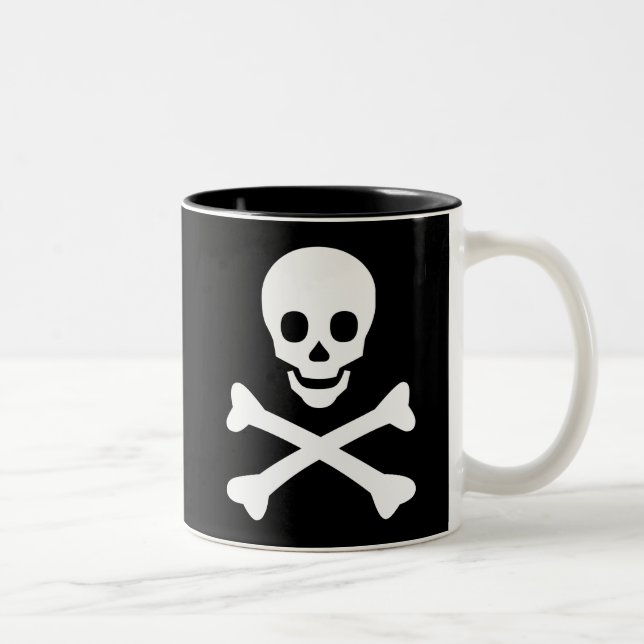 Taza Bicolor Skull y Crossbone (Derecha)