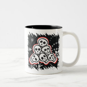 Taza Bicolor Skulls Halloween Mugs