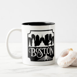 Taza Bicolor Skyline de Boston
