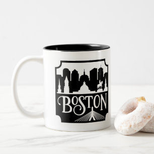 Taza Bicolor Skyline de Boston