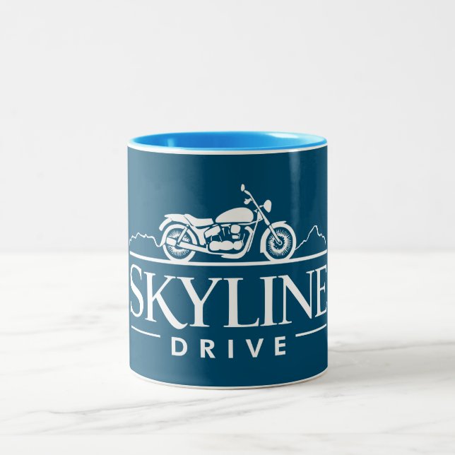 Taza Bicolor Skyline Drive Virginia Motorcycle (Centro)