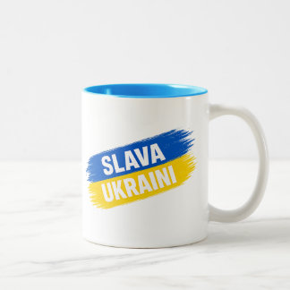 Taza Bicolor Slava Ukraini, Gloria a Ucrania Two-Tone Coffee M