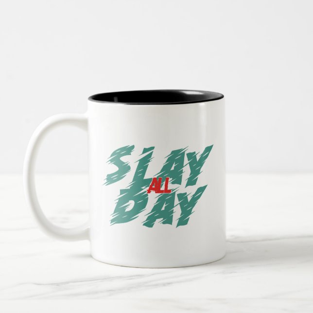 Taza Bicolor Slay All Day (Izquierda)