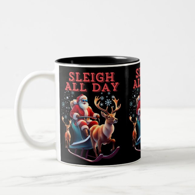 Taza Bicolor Sleigh All Day (Izquierda)