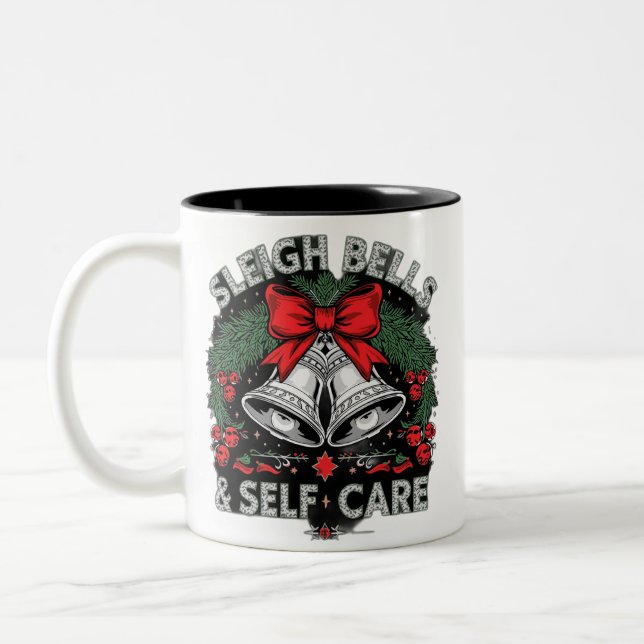 Taza Bicolor Sleigh Bells & Self Care (Izquierda)