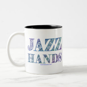 Taza Bicolor SlipperyJoe's musical de Broadway Jazz Hands queer