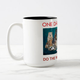 Taza Bicolor slogan de beca de recuperación 25