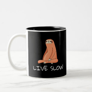 Taza Bicolor Sloth Live Slow