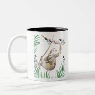 Taza Bicolor Sloth Momma