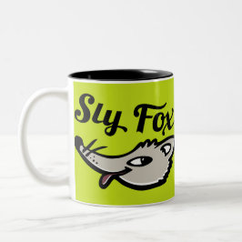 Taza Bicolor Sly fox gráfico mug azul/negro