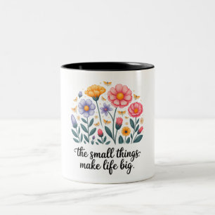 Taza Bicolor Small Moments, Big Life Floral Art